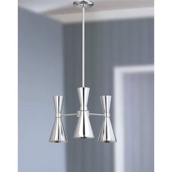 Safavieh Lighting Elisio 3-light Chrome Adjustable Pendant