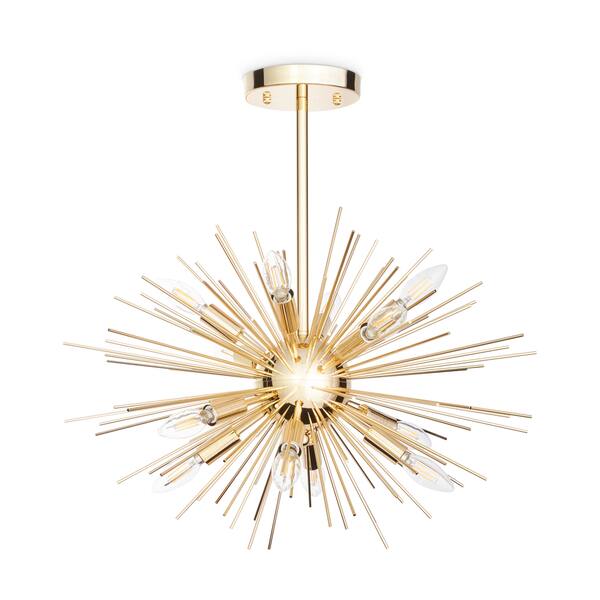 Safavieh Lighting Za Gold Retro Sunburst Led 12 Safavieh Lighting Za Gold Retro Sunburst Led 12