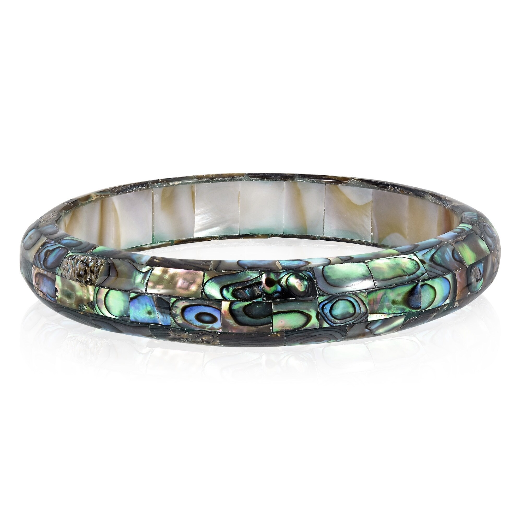 Your Choose of Closure Style Silver Plated Custom Made Best Nugget Abalone Shell Bracelet Your Choose of Bracelet Length