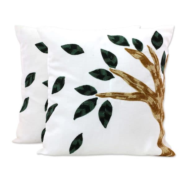 Shop Handmade Autumn Gust Cotton Cushion Covers Set Of 2 India