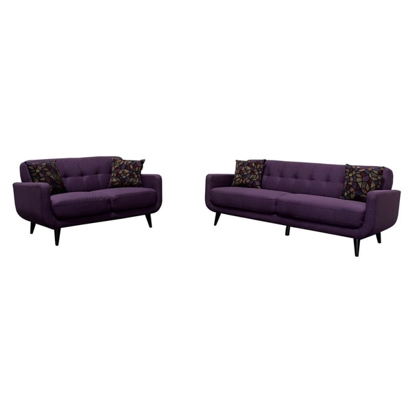 Best Master Furniture Twilight Lavender Mid Century Sofa Best Master Furniture Twilight Lavender Mid Century Sofa Loveseat Set