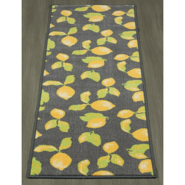 Ottomanson Lemon Theme Non Slip Kitchen Runner Rug On Sale Overstock 19468117