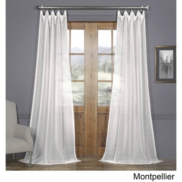 Shop Exclusive Fabrics Montpellier Striped Linen Sheer Curtain
