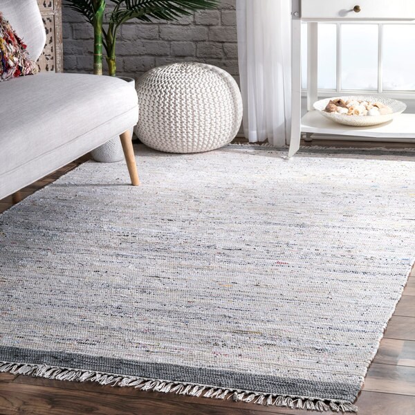 Nuloom Contemporary Stripe Flatweave Multicolored Blue Grey Nuloom Contemporary Stripe Flatweave Multicolored Blue Grey Cotton Tel Edged Rug 7