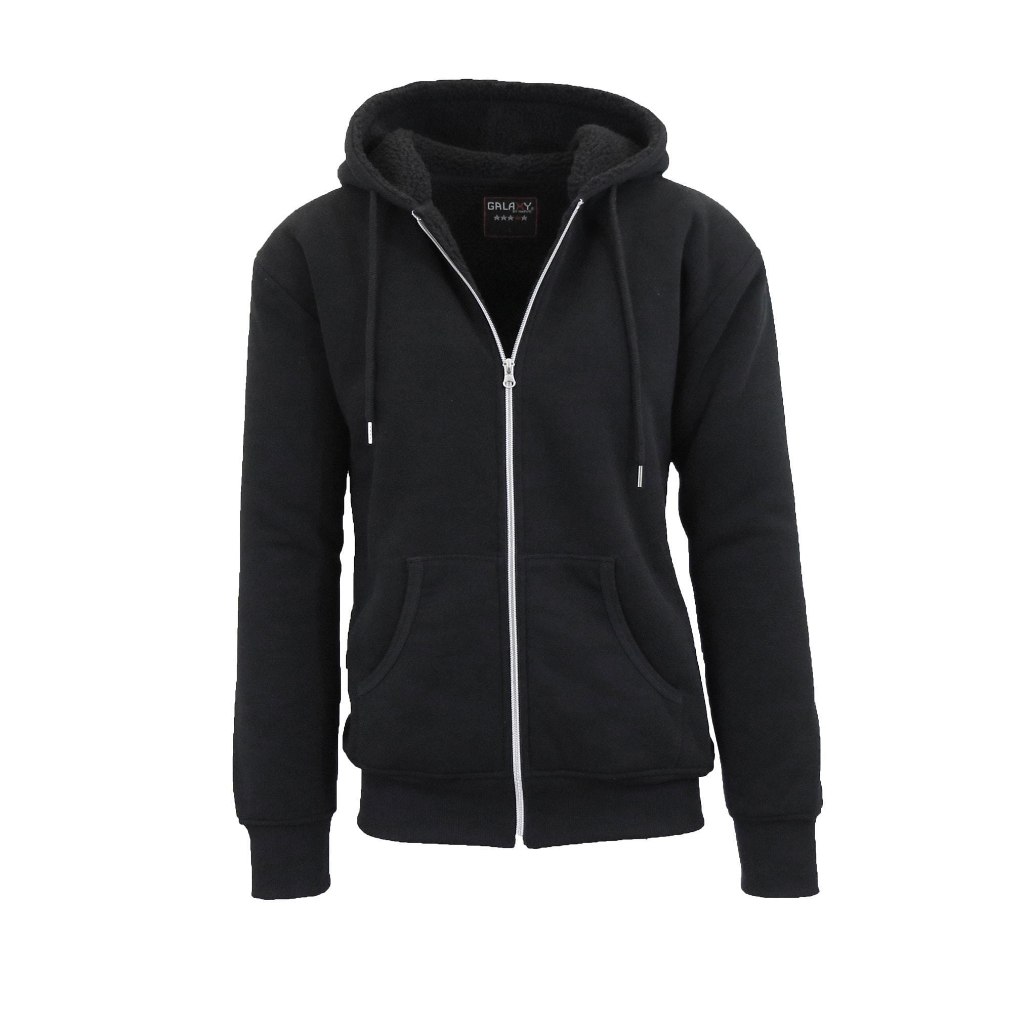 black fleece lined hoodie