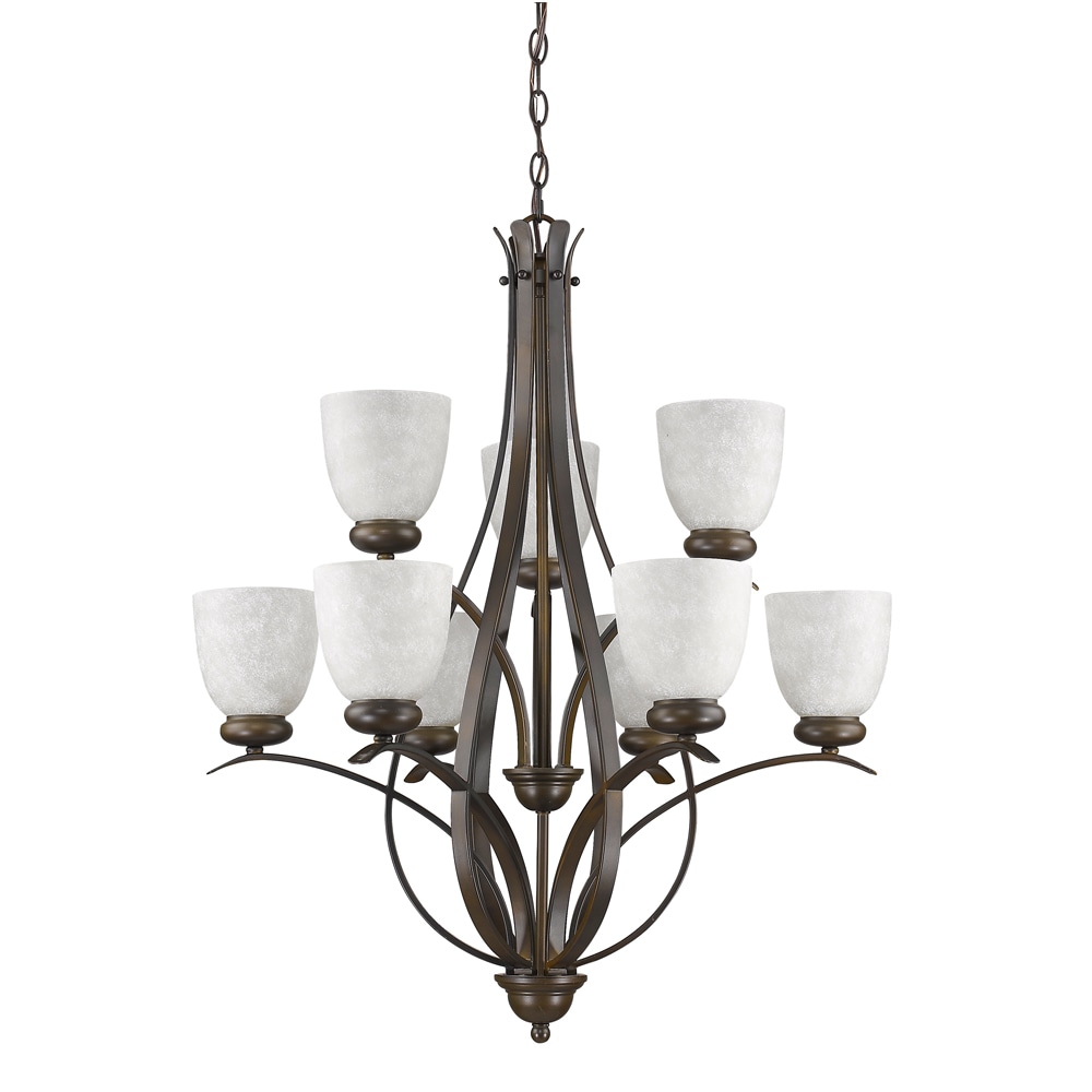 Acclaim Lighting Alana Oil-rubbed Bronze Metal/Glass Indoor 9-light Chandelier (34.25 inch, 9-Light, Oil Rubbed Bronze) - Chandeliers For Bedrooms by Overstock.com