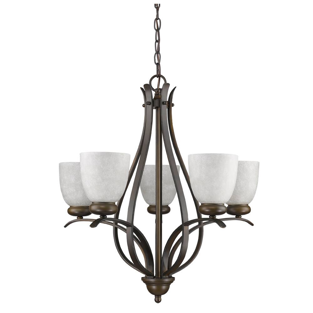 Acclaim Lighting Alana Oil-rubbed Bronze Steel/Glass Indoor 5-light Chandelier (25.5 inch, 5-Light, Oil Rubbed Bronze) - Chandeliers For Bedrooms by Overstock.com