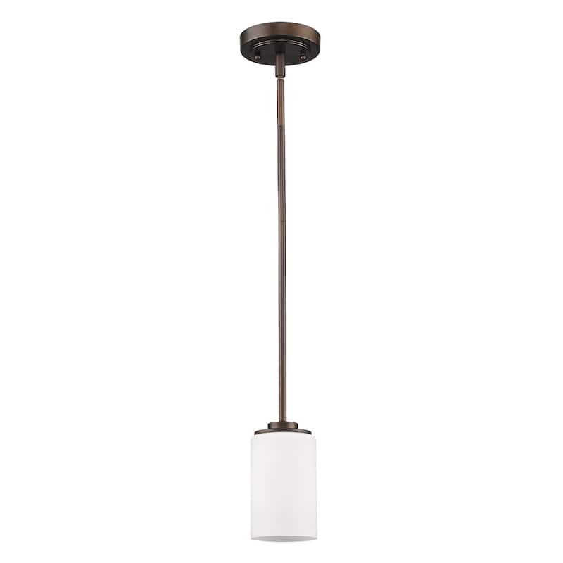 Acclaim Lighting Addison Indoor 1-Light Mini Pendant With Glass Shade In Oil Rubbed Bronze