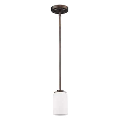 Acclaim Lighting Addison Indoor 1-Light Mini Pendant With Glass Shade In Oil Rubbed Bronze