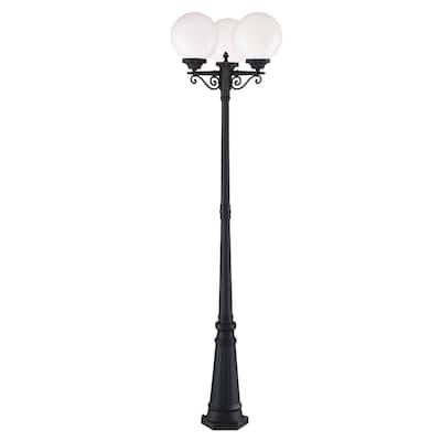 Acclaim Lighting Havana Collection 3-Head Post Combination 3-Light Outdoor Matte Black Post Light