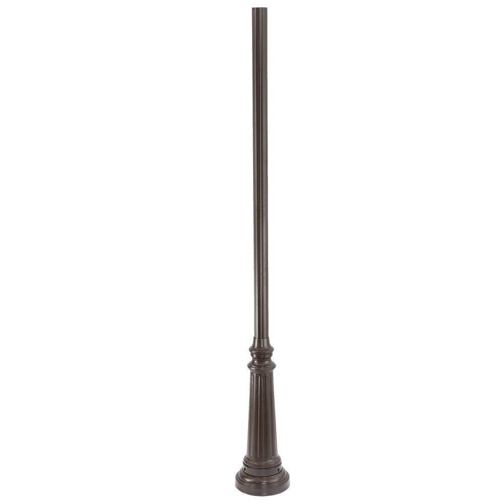 Acclaim Lighting Surface Mount Posts Collection 8 ft. Fluted Outdoor Architectural Bronze Light Post
