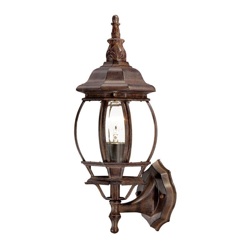Acclaim Lighting Chateau Collection Wall-Mount 1-Light Outdoor Burled Walnut Light Fixture