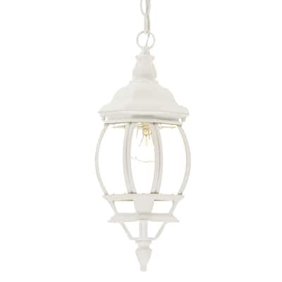 Acclaim Lighting Chateau Collection Hanging Lantern 1-Light Outdoor Textured White Light Fixture