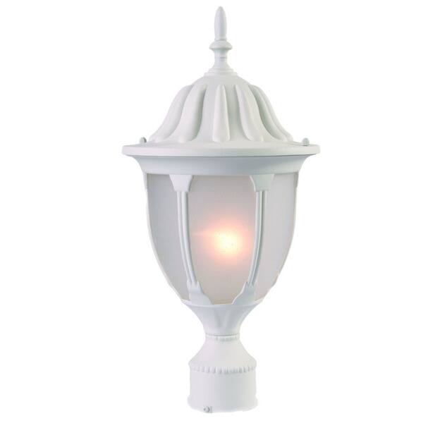 Suffolk 1-Light Textured White Outdoor Post-Mount Fixture Suffolk 1-Light Textured White Outdoor Post-Mount Fixture