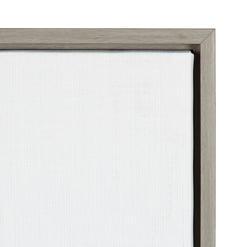 Sylvie Animal Framed Canvas Wall Art by Simon Te Tai, Gray 23x33