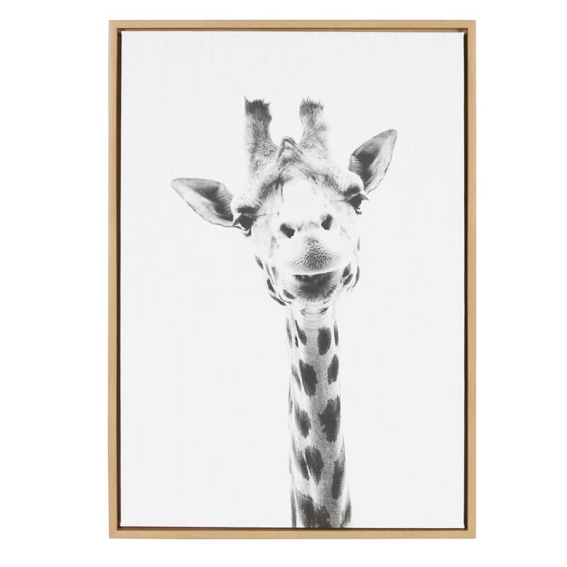 The Curated Nomad Giraffe Framed Canvas Wall Art by Simon Te Tai