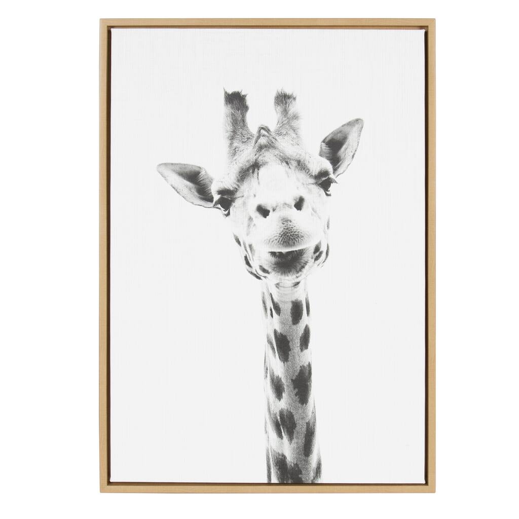 The Curated Nomad Giraffe Framed Canvas Wall Art by Simon Te Tai