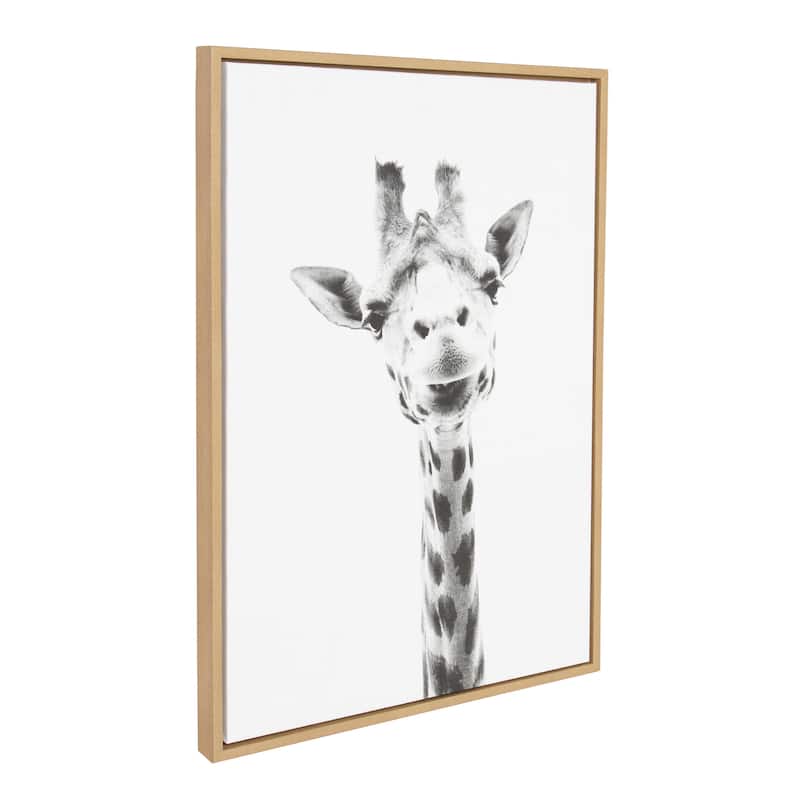 The Curated Nomad Giraffe Framed Canvas Wall Art by Simon Te Tai