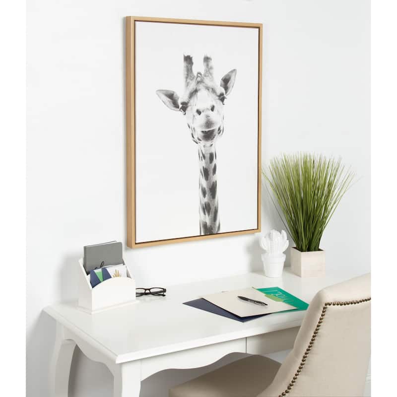 The Curated Nomad Giraffe Framed Canvas Wall Art by Simon Te Tai