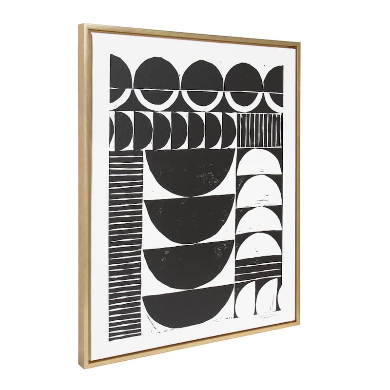 Kate and Laurel Sylvie Modern Circular Canvas by Statement Goods