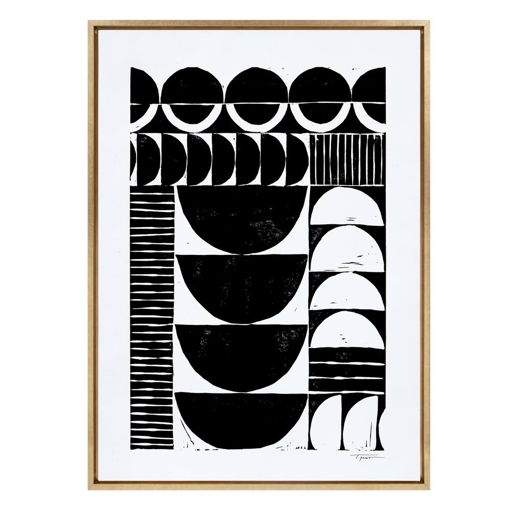 Kate and Laurel Sylvie Modern Circular Canvas by Statement Goods