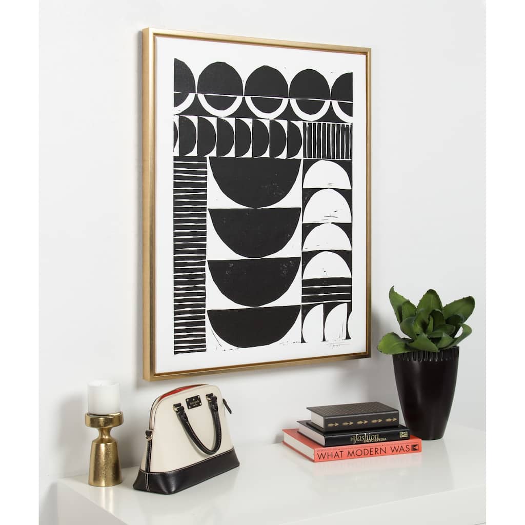 Kate and Laurel Sylvie Modern Circular Canvas by Statement Goods