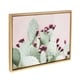 preview thumbnail 2 of 3, Sylvie Cactus 25 Gold Framed Canvas Wall Art by Amy Peterson, 18x24