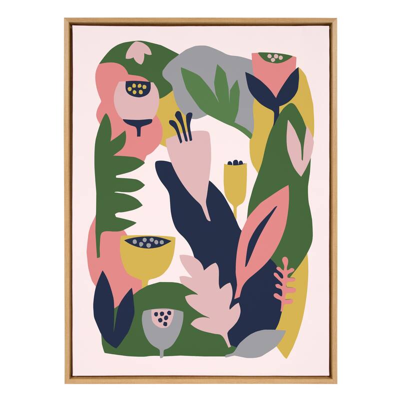 Kate and Laurel Sylvie Myriams Garden Canvas by Myriam VanNeste - 28x38 - Plastic - Brown