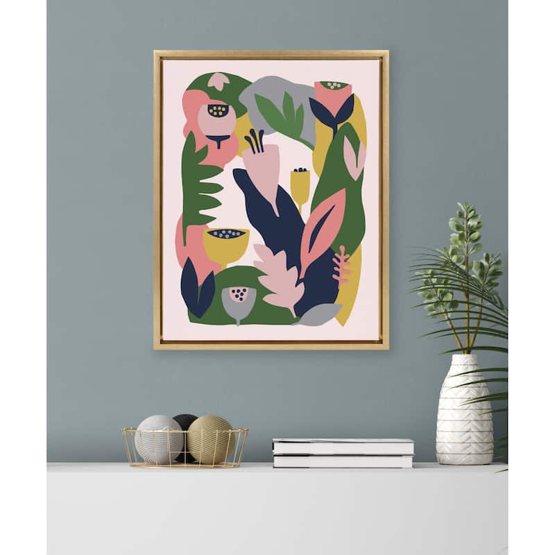 Kate and Laurel Sylvie Myriams Garden Canvas by Myriam VanNeste