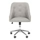 preview thumbnail 3 of 5, SAFAVIEH Evelynn Tufted Chrome Leg Swivel Adjustable Office Chair - 24" x 21.6" x 34.5"