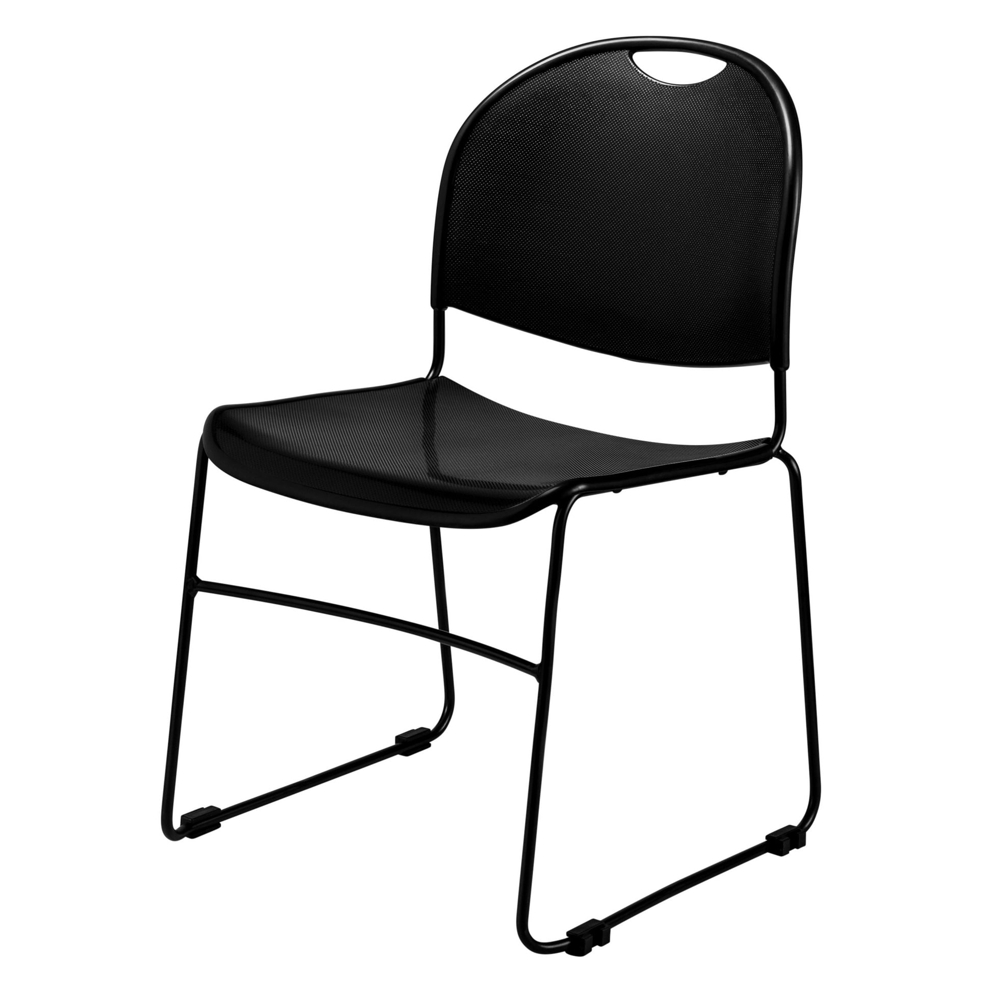 Commercialine 900 Series Fabric Padded Folding Chair, Star Trail Black - 4 Pack