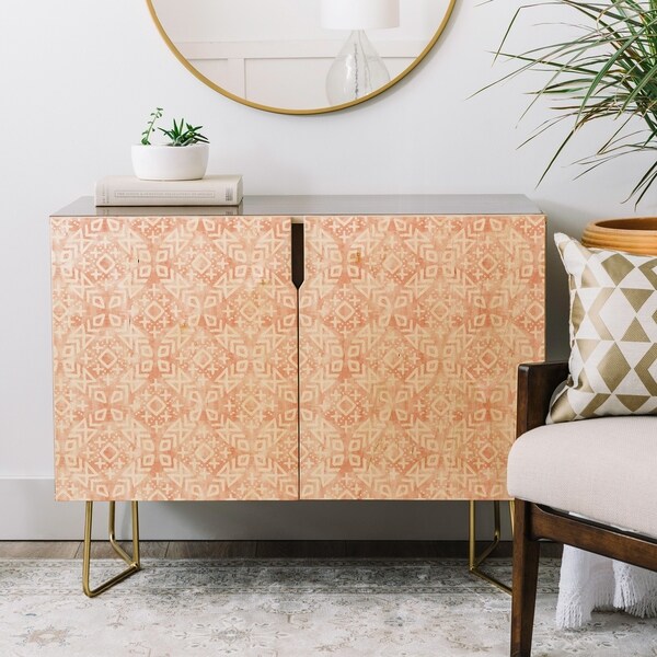 Deny Designs Modern Moroccan Credenza (Birch or Walnut, 2 leg options)