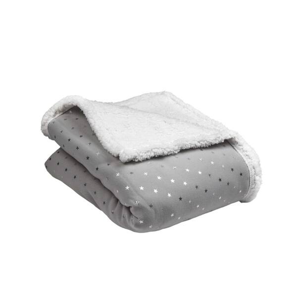 Lala Bash Gruden Metallic Stars Sherpa Throw Overstock 19470146