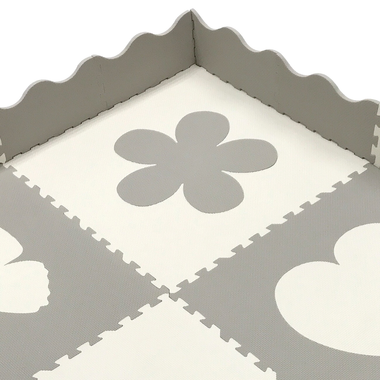 Grey and white puzzle play mat online