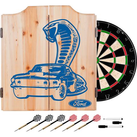 Ford Dart Cabinet Set with Darts and Board - Cobra