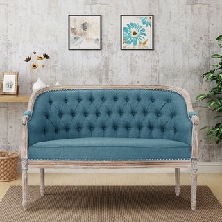 Christopher Knight Home Faye Traditional Fabric Tufted Upholstered Loveseat