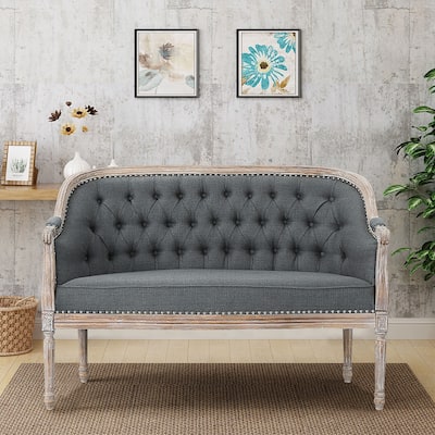 Faye Tufted Upholstered Loveseat by Christopher Knight Home