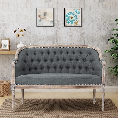 Faye Tufted Upholstered Loveseat by Christopher Knight Home