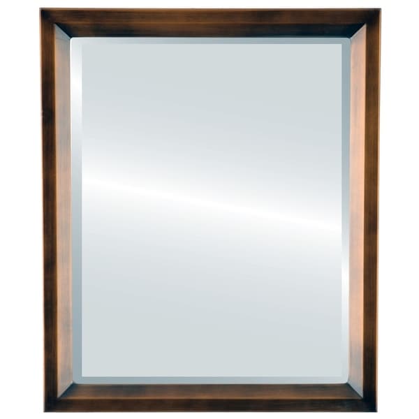 Huntington Framed Rectangle Mirror in Rubbed Bronze - Antique Bronze
