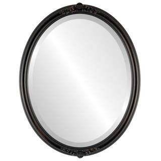 Contessa Framed Oval Mirror in Rubbed Bronze - Antique Bronze