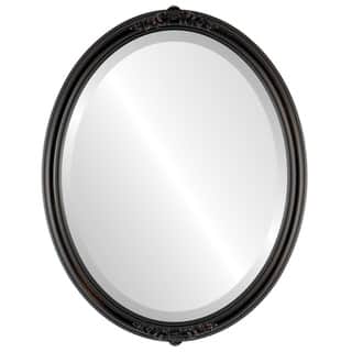 Contessa Framed Oval Mirror in Rubbed Bronze - Antique Bronze