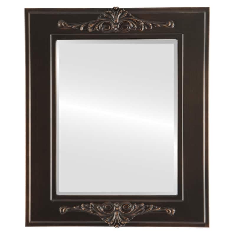 Ramino Framed Rectangle Mirror in Rubbed Bronze - Antique Bronze