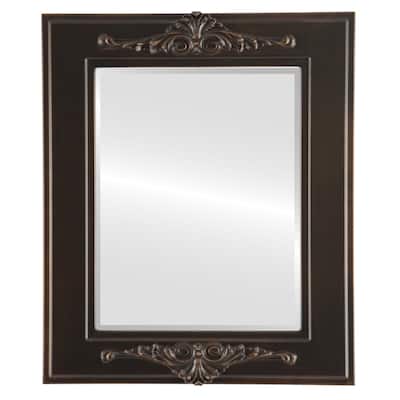 Ramino Framed Rectangle Mirror in Rubbed Bronze - Antique Bronze