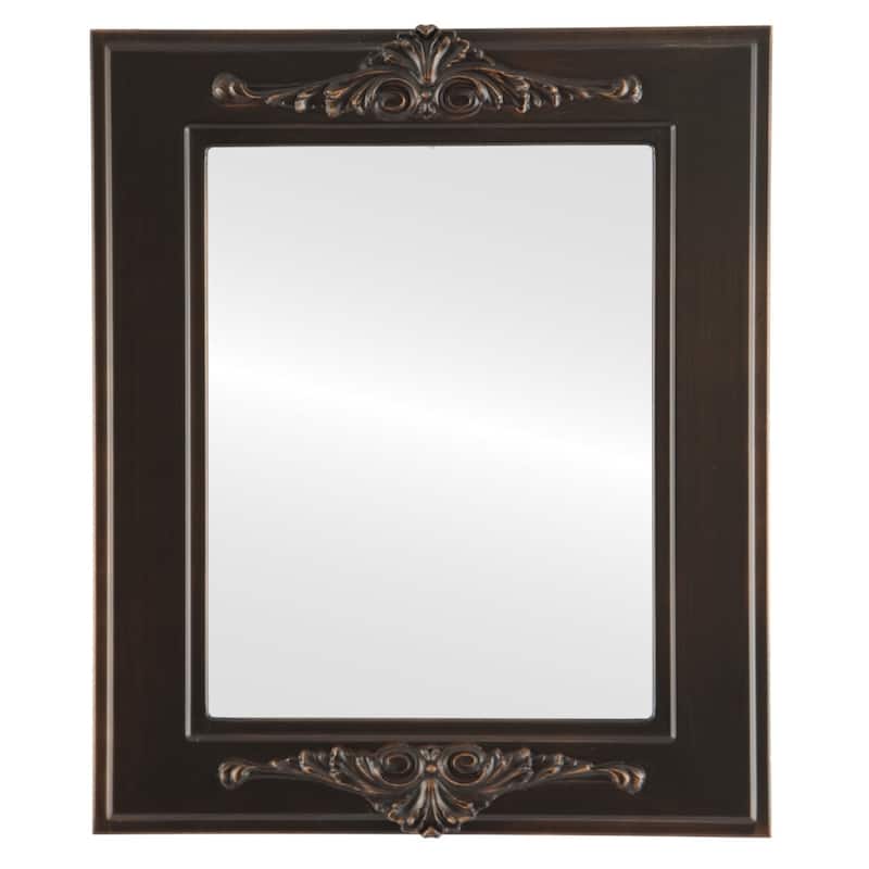 Ramino Framed Rectangle Mirror in Rubbed Bronze - Antique Bronze