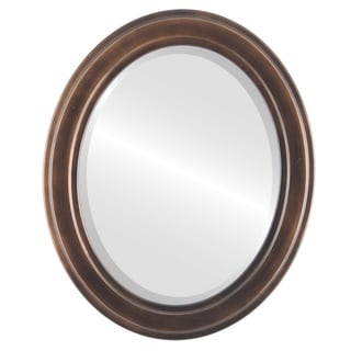 Antique Bronze Wood Framed Oval Mirror