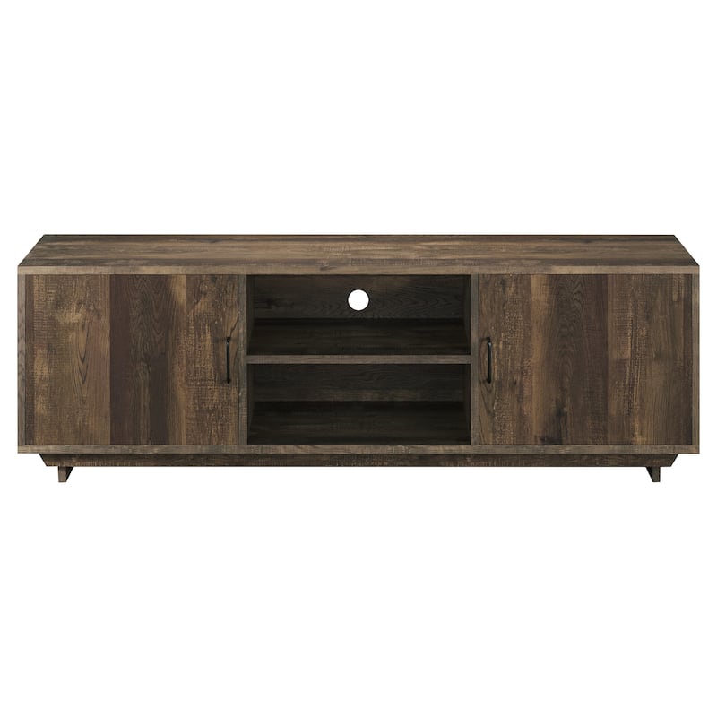 Vell Rustic Oak 63-inch Multi-functional Storage TV Console by Furniture of America