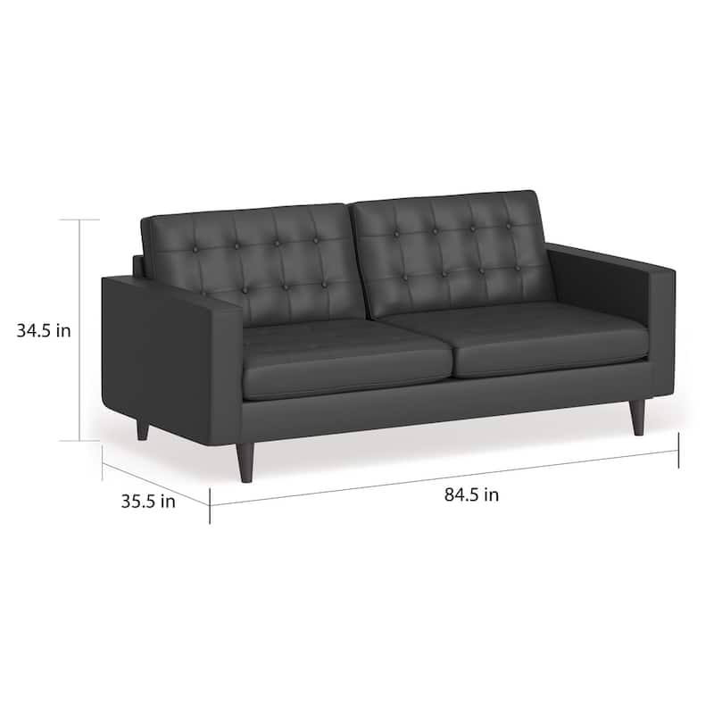 Carson Carrington Eggedal Tufted Bonded Leather Sofa