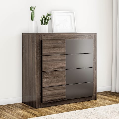 Dressers Chests Online At Our Best Bedroom Carson Carrington Porsgrunn Dark Oak Finish 4 Drawer Chest