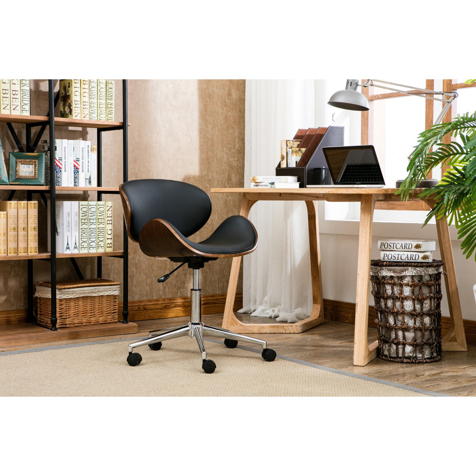 Shop Carson Carrington Sauoarkrokur Black Wood Office Chair
