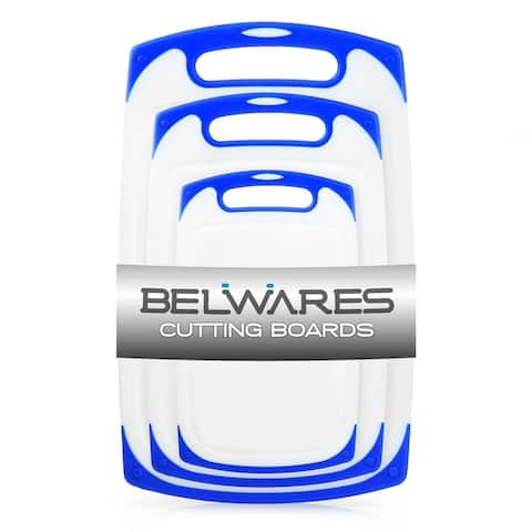 Belwares Cutting Board w/ Non-Slip Feet & Deep Drip Groove